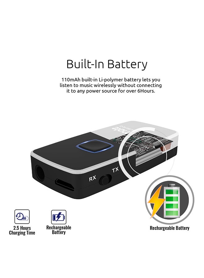 PROMATE - Bluetooth Audio Receiver and Transmitter black - Image 1
