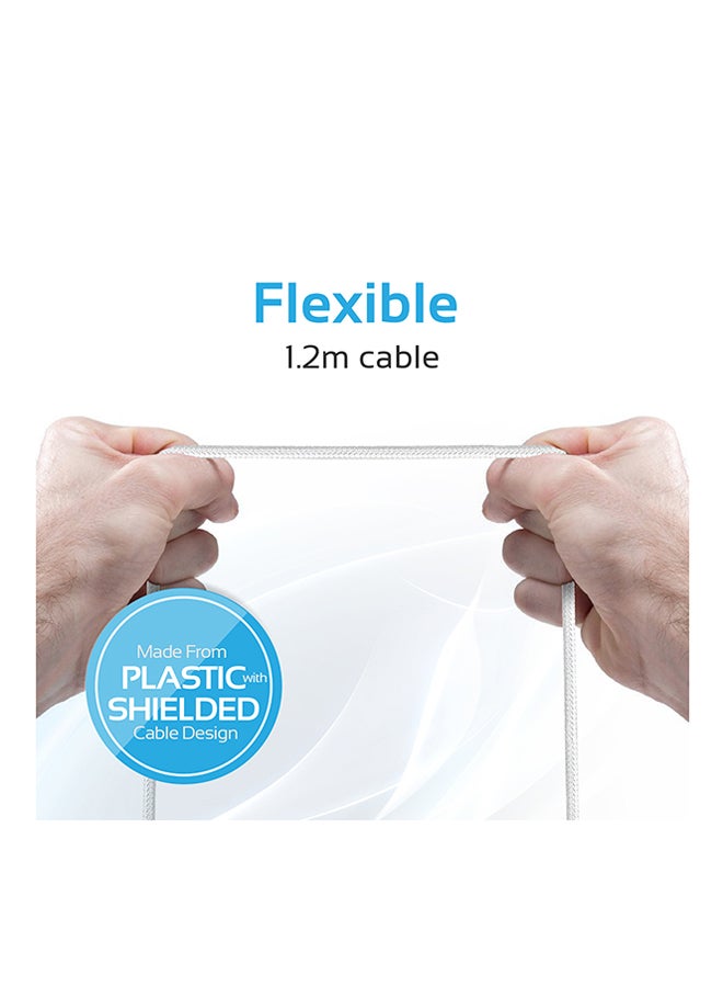 PROMATE - USB-C Type C, Micro USB, Apple MFi Lightning Cable 3 in 1 Triple Head Data and Charge Cable For Apple, Android and Type C Devices, Unilink-Trio Silver - Image 1
