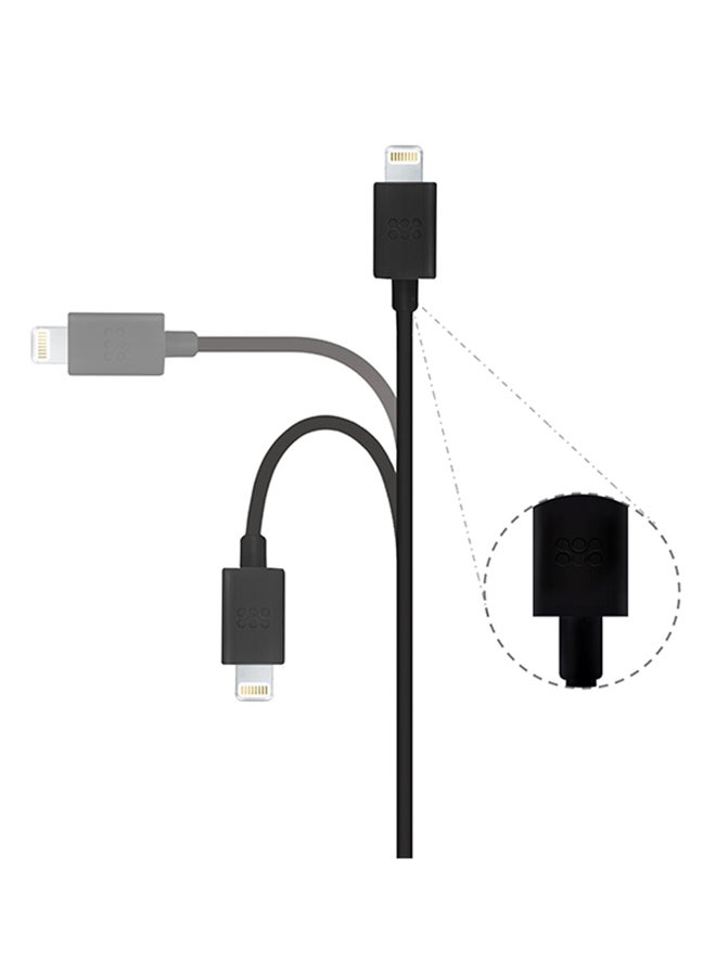 بروميت كابل Lightning إلى USB للشحن والمزامنة لهاتف آيفون 7 و7 بلس و6s و6s بلس وآي باد وآي بود أسود - Image 4