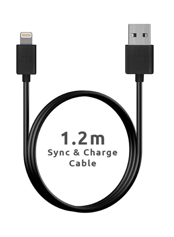 بروميت كابل Lightning إلى USB للشحن والمزامنة لهاتف آيفون 7 و7 بلس و6s و6s بلس وآي باد وآي بود أسود - Image 5