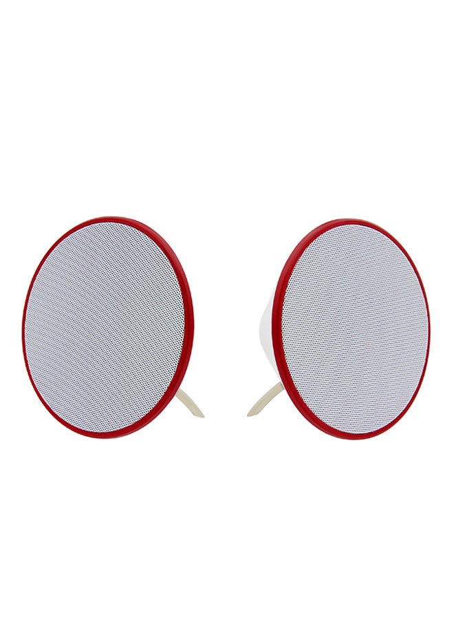 PROMATE Portable Bluetooth wireless Dual Speaker for Smartphones, tablet, PC with HD Sound Quality, Conex - White  - Image 1