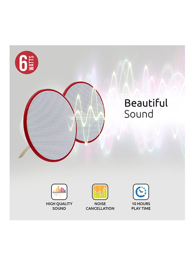 PROMATE Portable Bluetooth wireless Dual Speaker for Smartphones, tablet, PC with HD Sound Quality, Conex - White  - Image 3