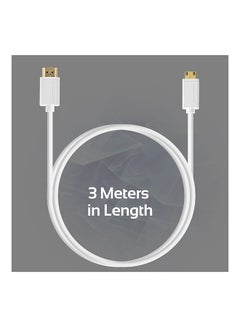 PROMATE High Speed Premium 24K Gold Plated HDMI To Mini-HDMI Cable With PVC Coated Copper White  - Image 3