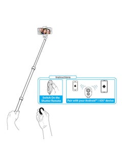 PROMATE Wireless Bluetooth Camera Selfie Shutter Remote Control For Smartphones Compatible With iOS And Android Devices Black  - Image 4