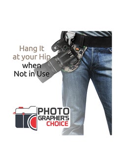 PROMATE DSLR Holster Belt Holder, Universal Camera Waist Belt Clip Holster With Quick Release Launch For DSLR Camera For Canon Nikon Sony Multicolour  - Image 3