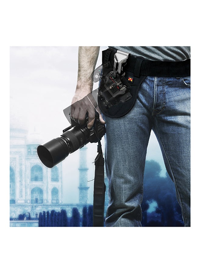 PROMATE - DSLR Holster Belt Holder, Universal Camera Waist Belt Clip Holster With Quick Release Launch For DSLR Camera For Canon Nikon Sony Black - Image 1