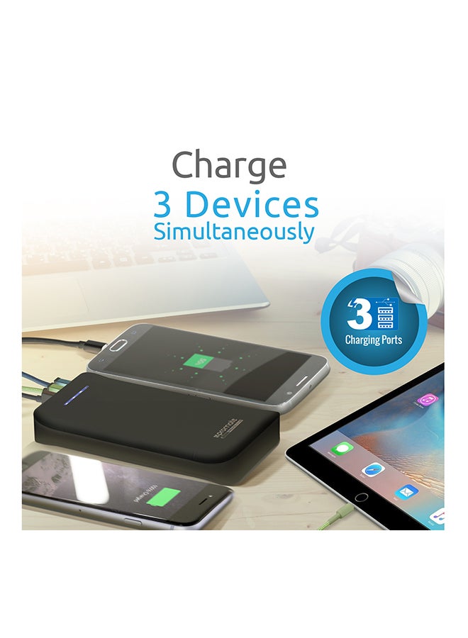 PROMATE - 20800.0 mAh 20800 mAh Power Bank, Ultra-High Capacity Power Bank With 3 USB Ports 3.1A Portable Charger Black - Image 1