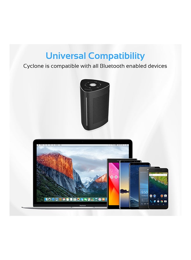 PROMATE - Wireless Speaker, High-Quality Bluetooth Speaker Surface Vibration Sound with Touch Control System, 3.5mm Audio Jack and Built-In Microphone for Smartphones, Tablets, Karaoke, Laptops, Pcs, Cyclone Black - Image 1