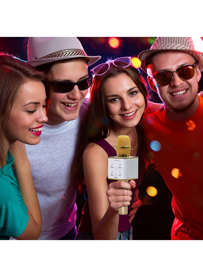 Microphone With Karaoke Player Condenser Built-In Dual Speaker VOCALMIC-1.GOLD Gold