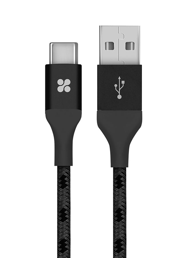 PROMATE USB Type-C™ Cable, Heavy Duty Mesh Armored Type-C™ to USB-A Sync and Charge Cable with 5Gbps Transfer Speed for Samsung Note 8, S8, S8+, Google Pixel, Nintendo Switch, Unilink-CAM BLACK Black  - Image 1