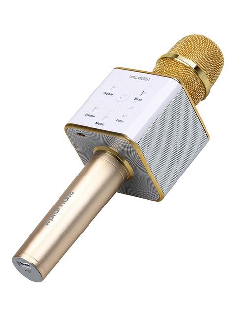 Microphone With Karaoke Player Condenser Built-In Dual Speaker VOCALMIC-1.GOLD Gold