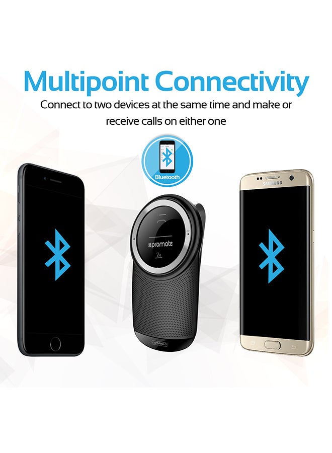 PROMATE - Bluetooth Car Kit In-car Speakerphone With Voice Command Black - Image 1