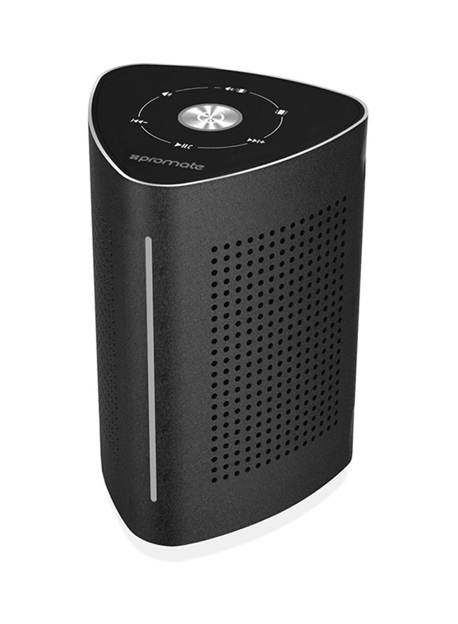 PROMATE - Wireless Speaker, High-Quality Bluetooth Speaker Surface Vibration Sound with Touch Control System, 3.5mm Audio Jack and Built-In Microphone for Smartphones, Tablets, Karaoke, Laptops, Pcs, Cyclone Black - Image 1
