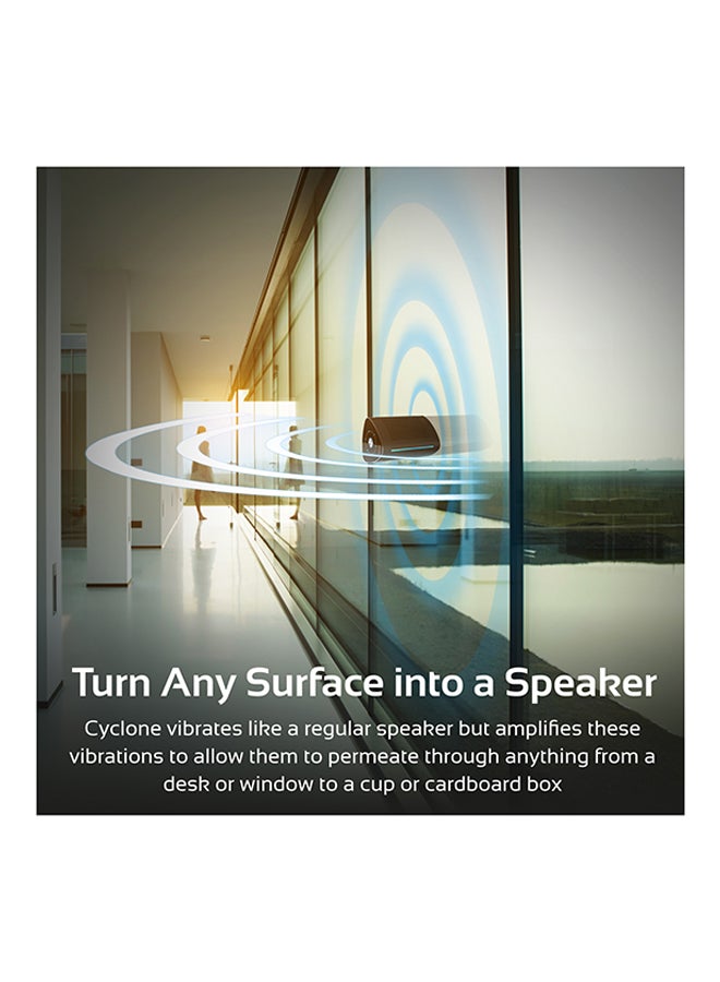 PROMATE - Wireless Speaker, High-Quality Bluetooth Speaker Surface Vibration Sound with Touch Control System, 3.5mm Audio Jack and Built-In Microphone for Smartphones, Tablets, Karaoke, Laptops, Pcs, Cyclone Black - Image 1