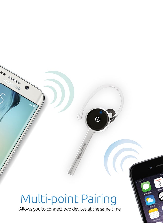 PROMATE Bluetooth Headset - Ultra-Slim - Professional Multi-Point Pairing - Calls And Music Streaming - HD Call Clarity Black - Image 2