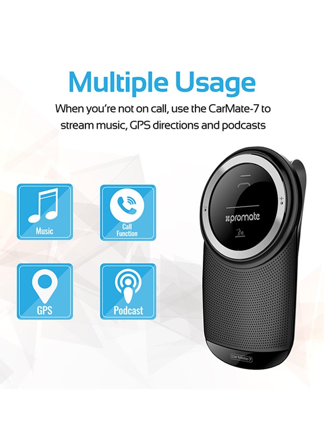 PROMATE - Bluetooth Car Kit In-car Speakerphone With Voice Command Black - Image 1