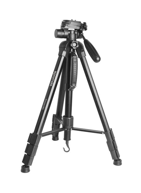 Tripod, Aluminium Alloy 178cm Camera Tripod and Integrated Monopod with 3 Way Pan Head, Quick Release Plate, 4 Section Secure Leg Lock, Bubble Level for Nikon, Sony, DSLR, Precise-180 black