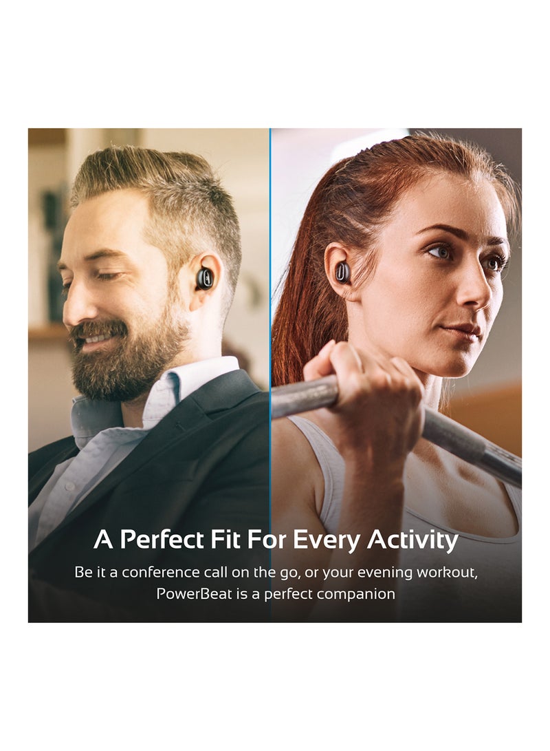 PROMATE - Wireless Earbud with Power Bank, Smallest True Wireless Bluetooth Headphone with 5000mAh Charging Case, Noise Cancelling and Built-In Mic for all Bluetooth Enables Devices, PowerBeat Black - Image 1
