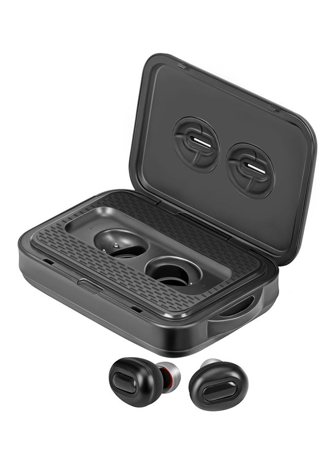 PROMATE - Wireless Earbud with Power Bank, Smallest True Wireless Bluetooth Headphone with 5000mAh Charging Case, Noise Cancelling and Built-In Mic for all Bluetooth Enables Devices, PowerBeat Black - Image 1