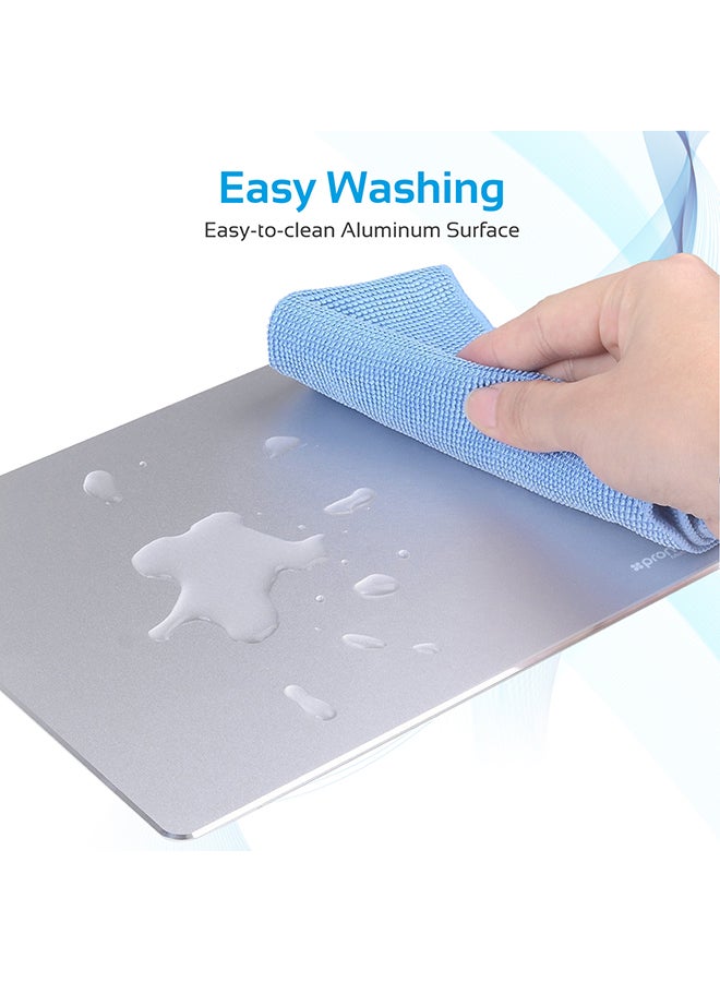 Aluminium Pad With Anti-Skid Rubber Base Silver
