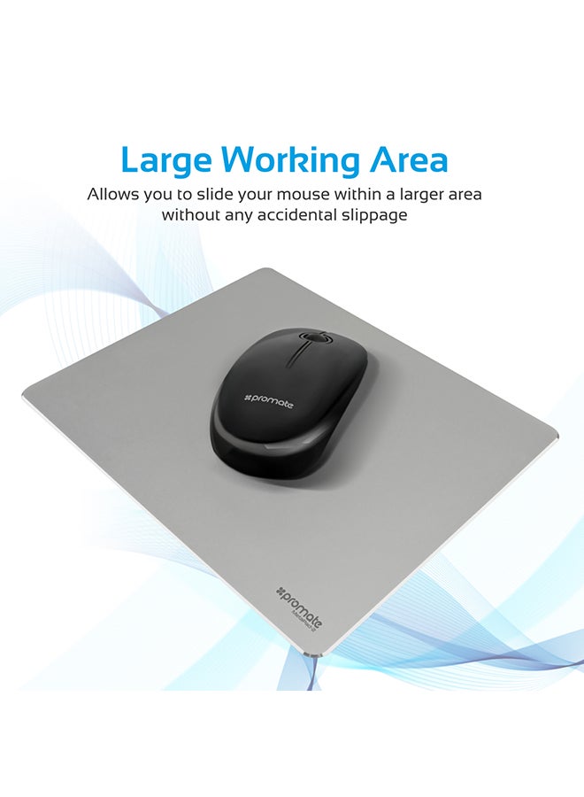 Aluminium Pad With Anti-Skid Rubber Base Silver