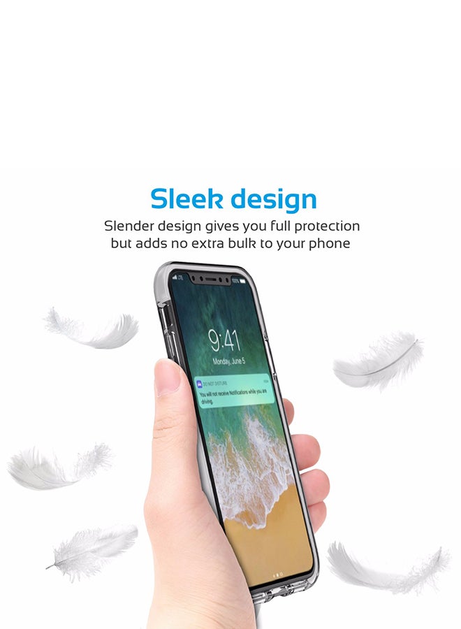 PROMATE - Polycarbonate iPhone X Case, Super-Slim Protective Transparent Back Bumper Case Cover with Scratch Resistance and Drop Protection for 5.8 Inch Apple iPhone X Grey - Image 1
