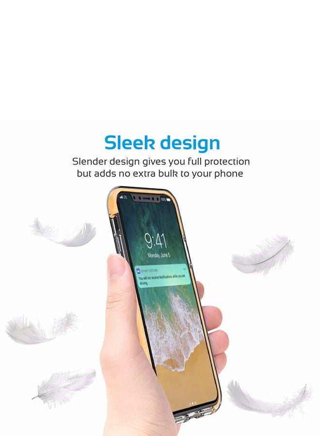 PROMATE - Polycarbonate iPhone X Case, Super-Slim Protective Transparent Back Bumper Back Cover with Scratch Resistance and Drop Protection for 5.8 Inch Apple iPhone X Gold - Image 1