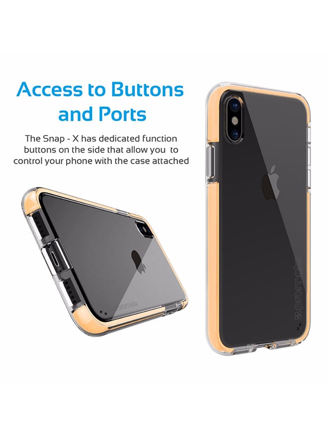 PROMATE - Polycarbonate iPhone X Case, Super-Slim Protective Transparent Back Bumper Back Cover with Scratch Resistance and Drop Protection for 5.8 Inch Apple iPhone X Gold - Image 1