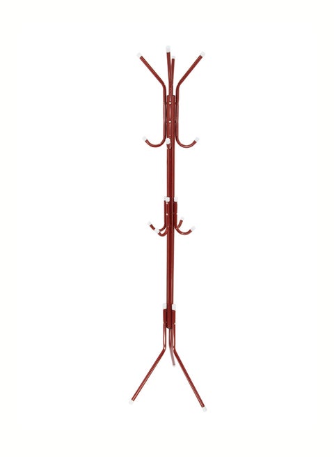 Coat Rack Tree Display With 8 Hooks Maroon 176x12centimeter