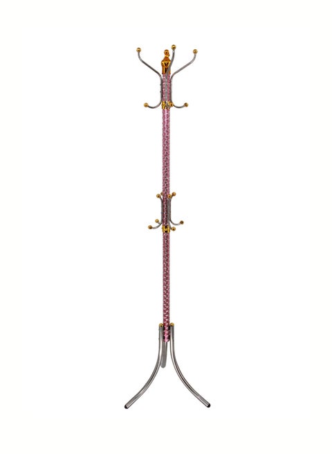 Coat Rack Hanger Display With 8 Hooks Pink 180x12cm