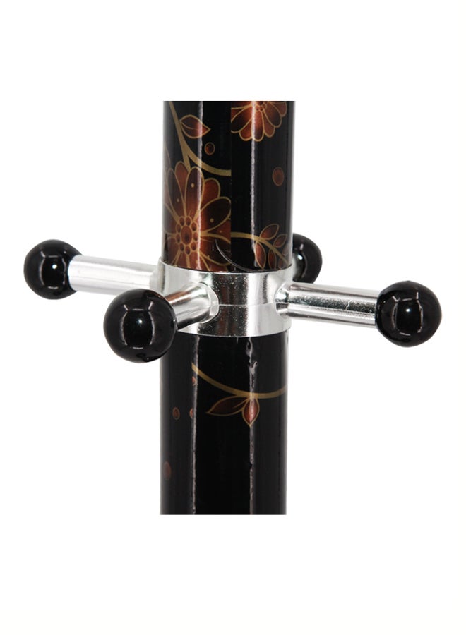 Standing Coat Rack Hanger With 9 Hooks Brown 165x15centimeter