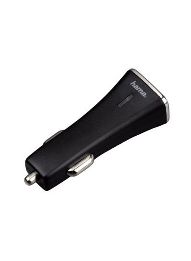 هاما شاحن سيارة بمدخل USB مزدوج أسود  - Image 1