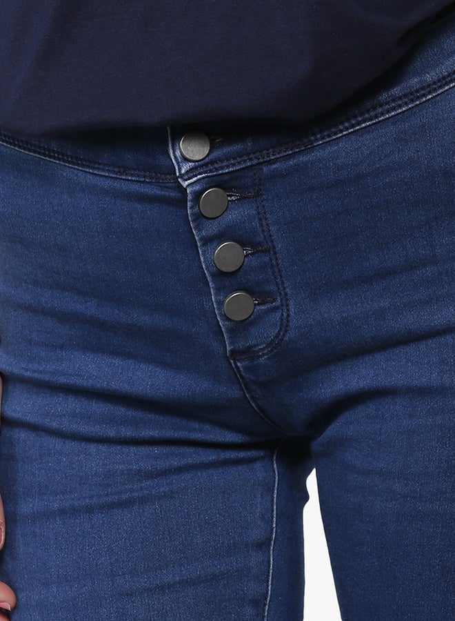 LOST INK - Classic Style Mid Rise Jeggings Blue - Image 1