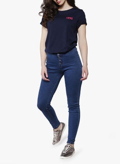 LOST INK Classic Style Mid Rise Jeggings Blue  - Image 2