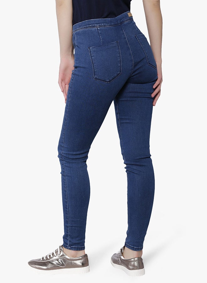 LOST INK - Classic Style Mid Rise Jeggings Blue - Image 1