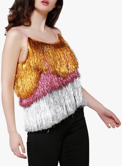 GLAMOROUS Tinsel Cami Sleeveless Top Multicolour  - Image 1