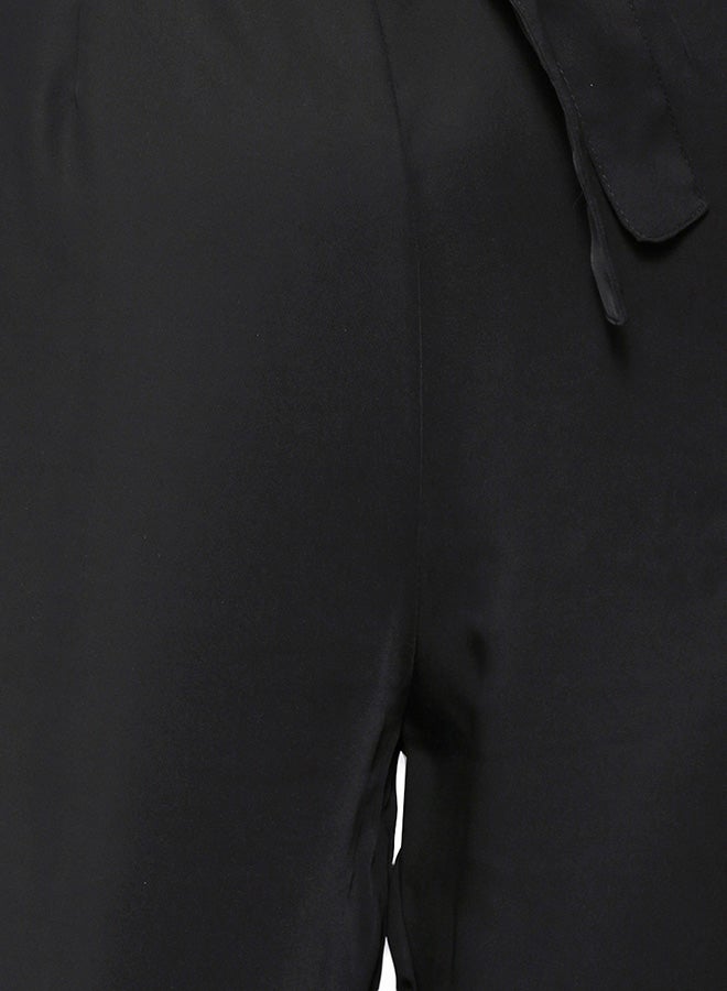 LOST INK Bardot Belted Jumpsuit Black  - Image 4