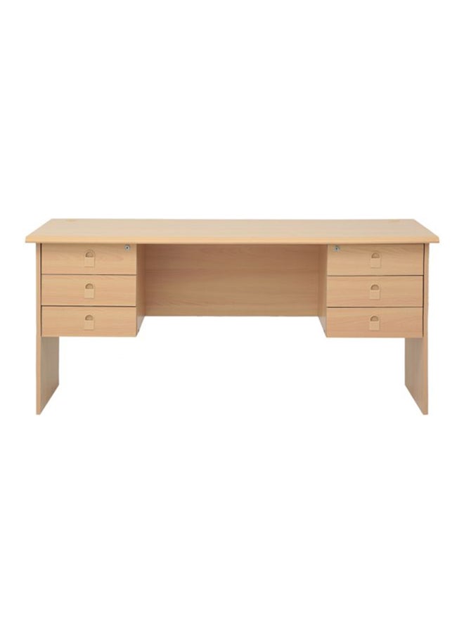 Office Table With Double Sided Drawers Beige 140x80x65centimeter - v1517298654/N13133516A_1