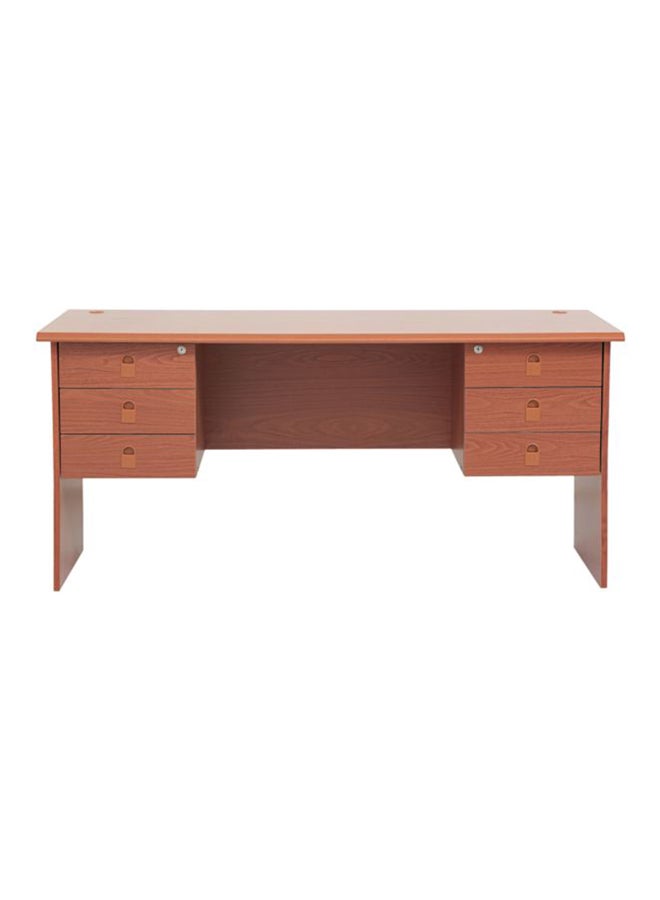 AE Office Table With Double Sided Drawers Cherry 140x80x65centimeter - Image 1