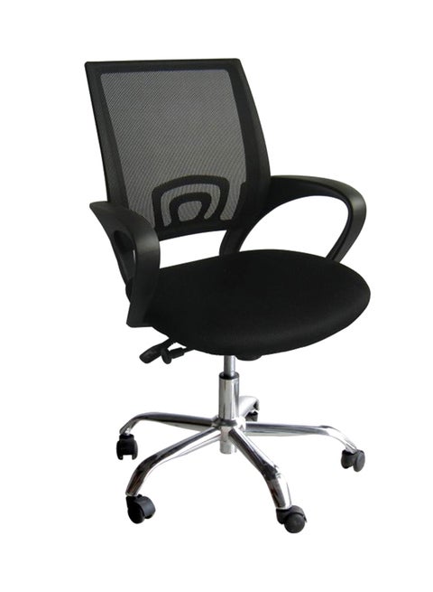 Mesh Ergonomically Backrest Designed Super Comfort Mid Back Adjustable Seat Executive Office Chair Black 100 x 60 x 48cm