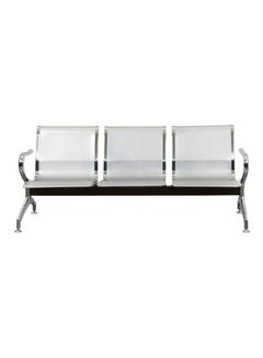 3-Seater Visitor Chair Silver 180x85x65centimeter - v1517298688/N13133590A_1