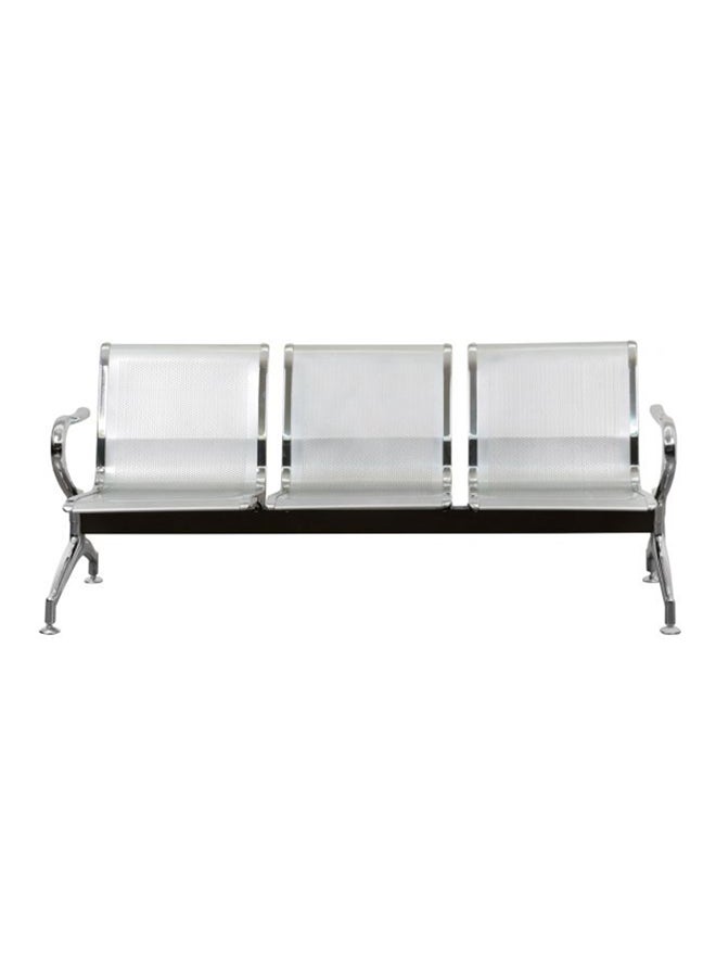 AE - 3-Seater Visitor Chair Silver 180x85x65centimeter - Image 1