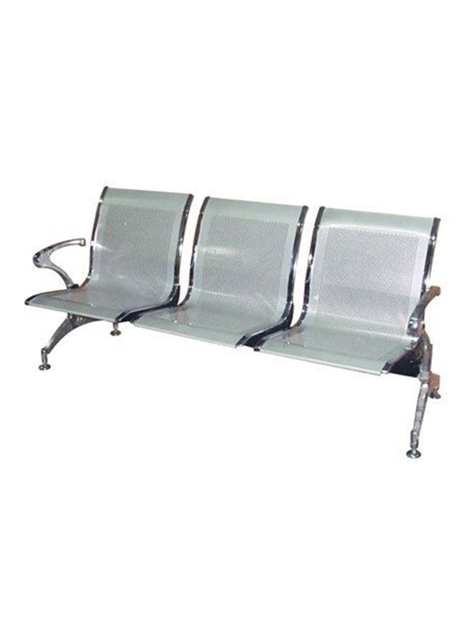 AE - 3-Seater Visitor Chair Silver 180x85x65centimeter - Image 1