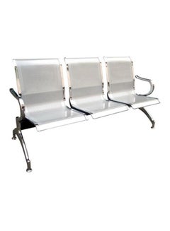 3-Seater Visitor Chair Silver 180x85x65centimeter - v1517298689/N13133590A_2