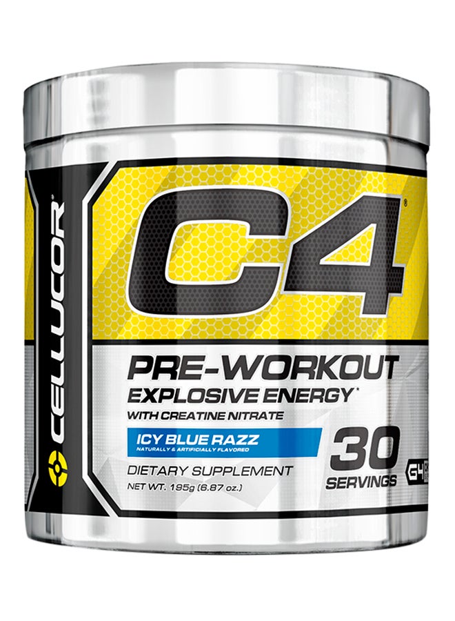 CELLUCOR C4 Explosive Pre-Workout - Icy Blue Razz - 30 Servings - Image 1