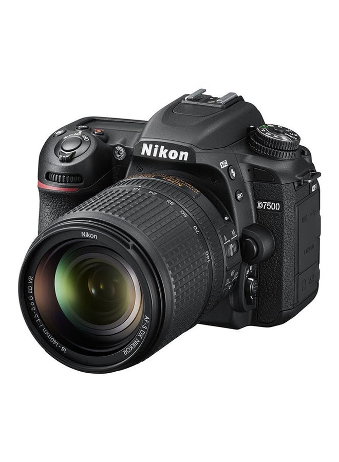 Nikon - D7500 DSLR With AF-S DX NIKKOR 18-140mm f/3.5-5.6 G ED VR Lens 20.9MP ,Built-in Wi-Fi And Bluetooth - Image 1