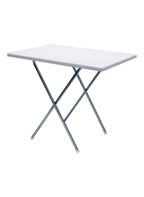 Folding Picnic Table With Steel Legs White