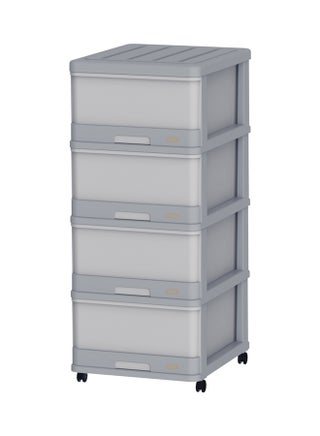 4-Drawer Plastic Storage Cabinet With Wheels Grey - v1517475404/N13205704A_1