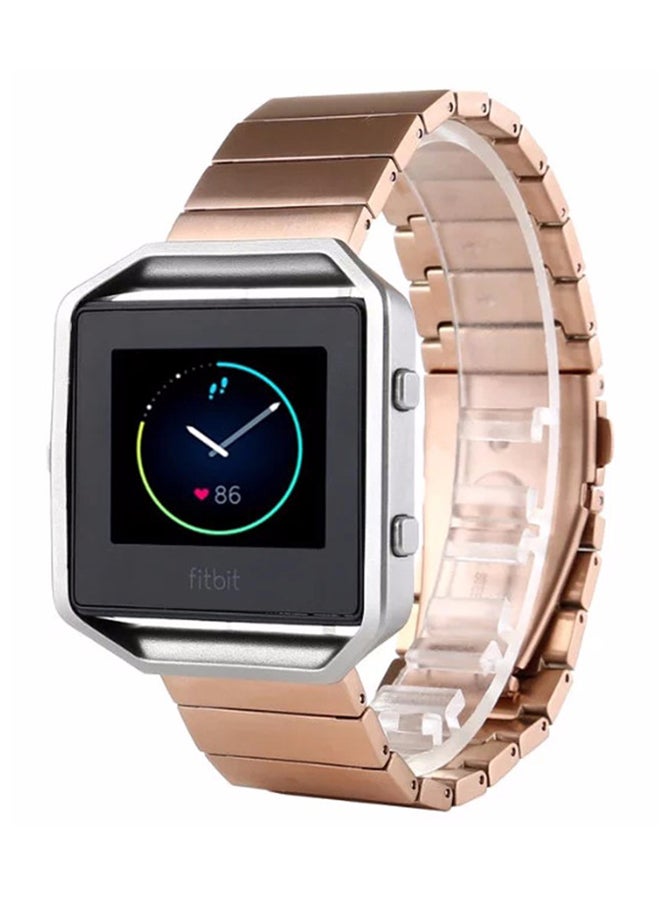 Stainless Steel Replacement Band For Fitbit Blaze Watch Rose Gold - Image 2