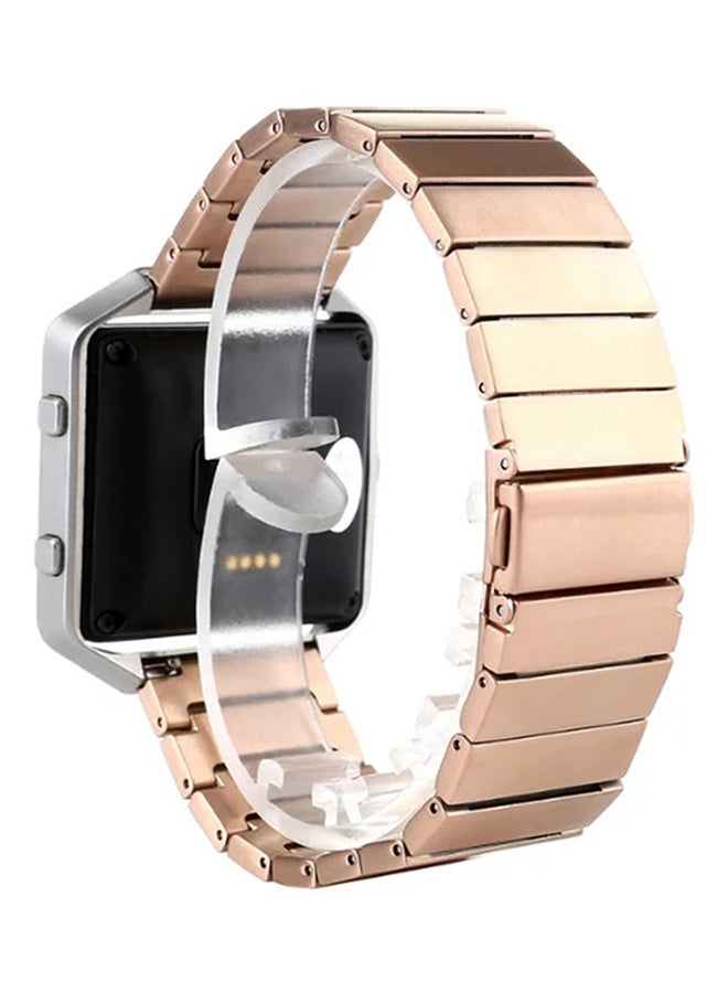 Stainless Steel Replacement Band For Fitbit Blaze Watch Rose Gold - Image 3